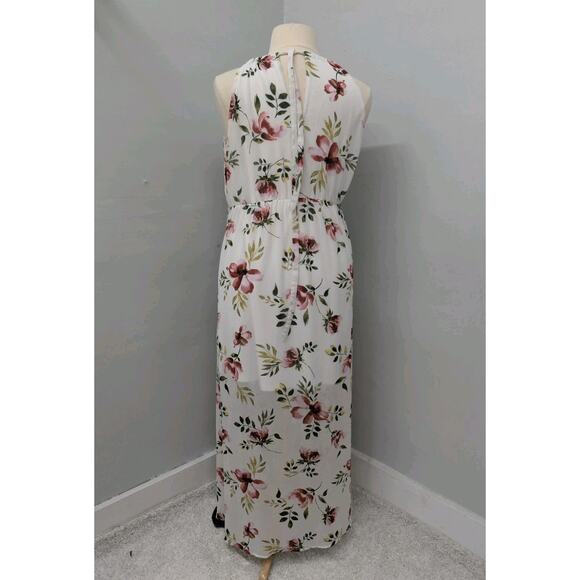 Torrid Floral Chiffon Mock Neck Maxi Dress Boho Sz 3X - Picture 4 of 11